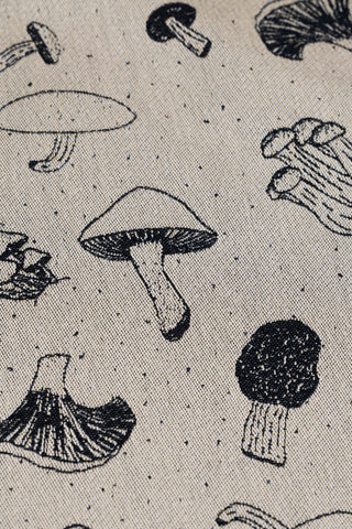 STANDARD SIDE - LennyLamb Limited Edition Mushrooms Morel design baby wrap fabric sample, available at mama-roo.com