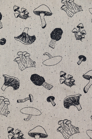 STANDARD SIDE - LennyLamb Limited Edition Mushrooms Morel design baby wrap fabric sample, available at mama-roo.com