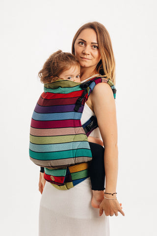 Preschool carrier in Carousel of colors print