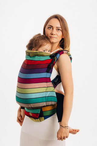 preschool carrier in carousel of colors print