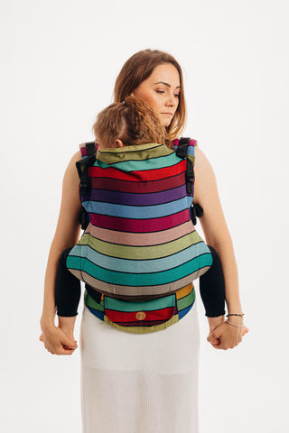 preschool carrier in carousel of colors print