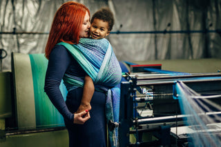 Long woven wrap - Peacock's Tail Fantasy