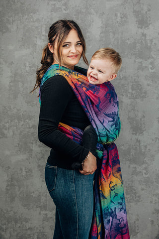 Long woven wrap in Jurassic Park - New Era print