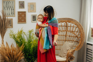 Wrap conversion ring sling baby carrier in print Pastels