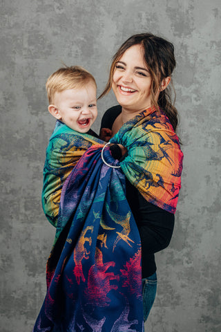 Wrap conversion baby carrier ring sling in print Jurassic Park - New Era