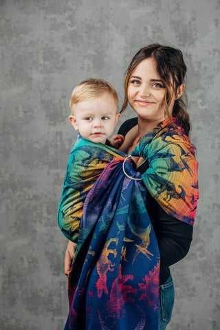 Wrap conversion baby carrier ring sling in print Jurassic Park - New Era